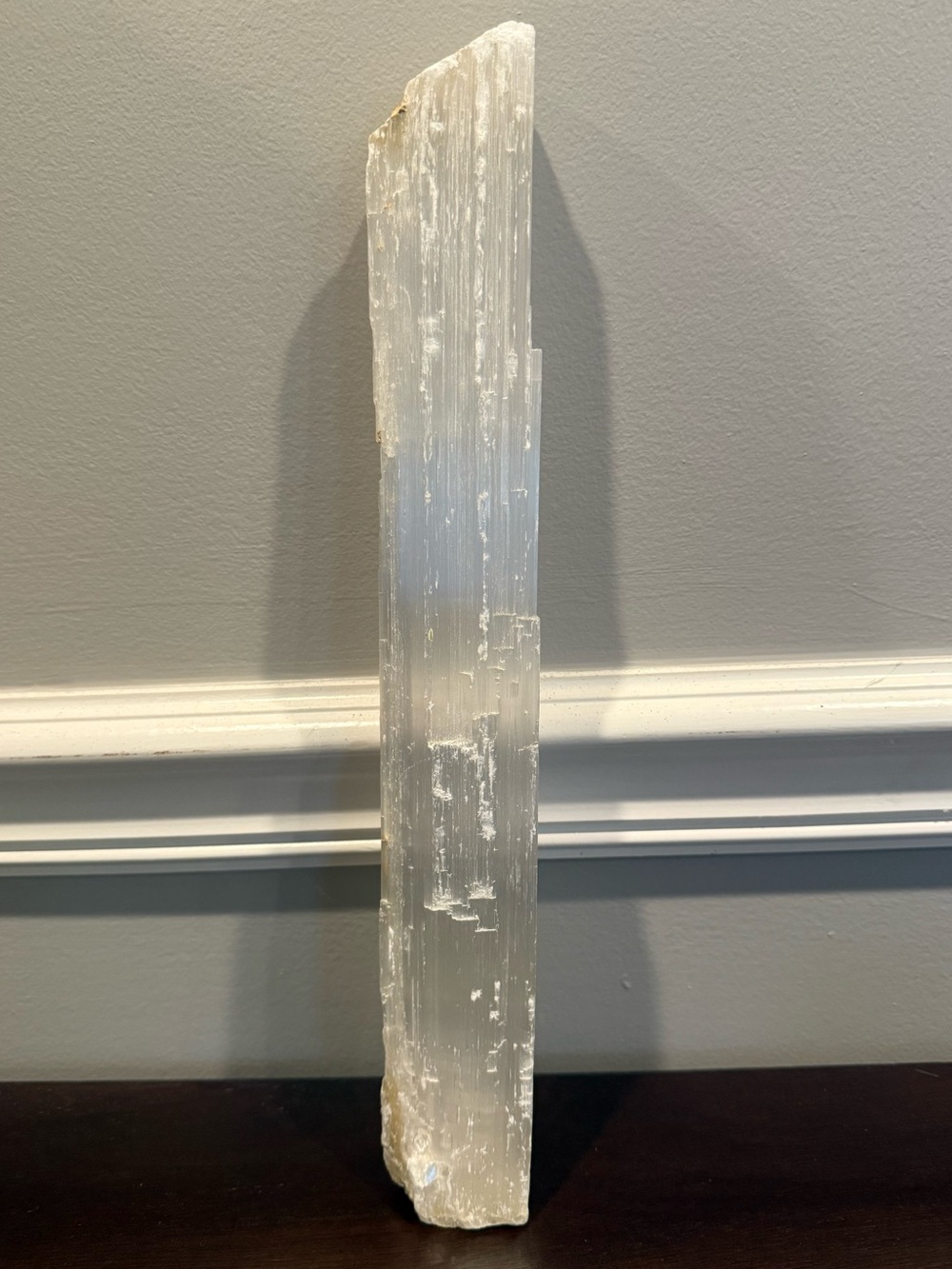 Selenite 13” - Translucent White Healing Crystal Stone